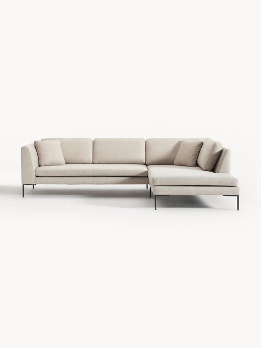 Emmi Corner Sofa with Metal Legs