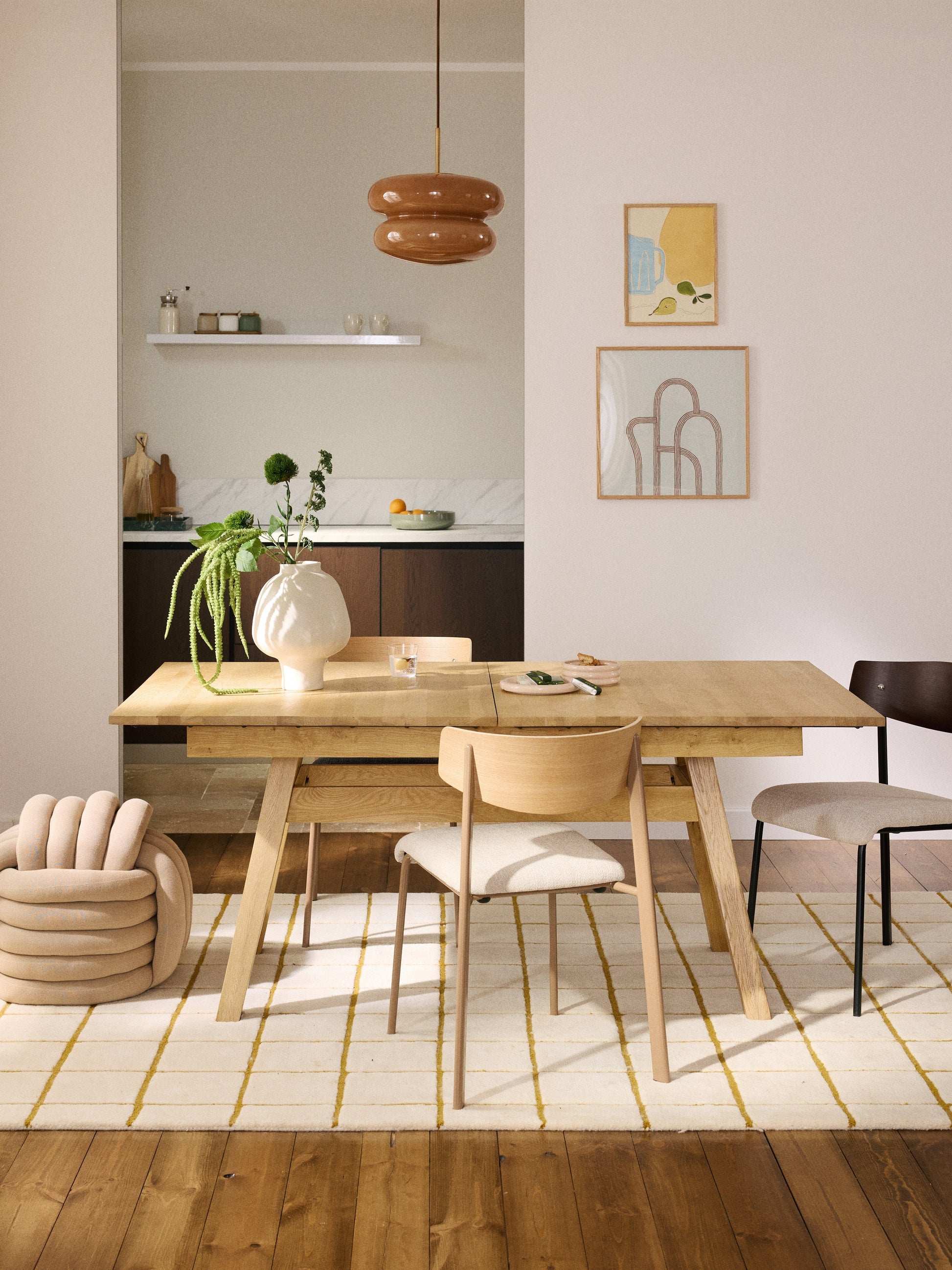 Evan Extendable Dining Table, 180 - 220 x 100 cm