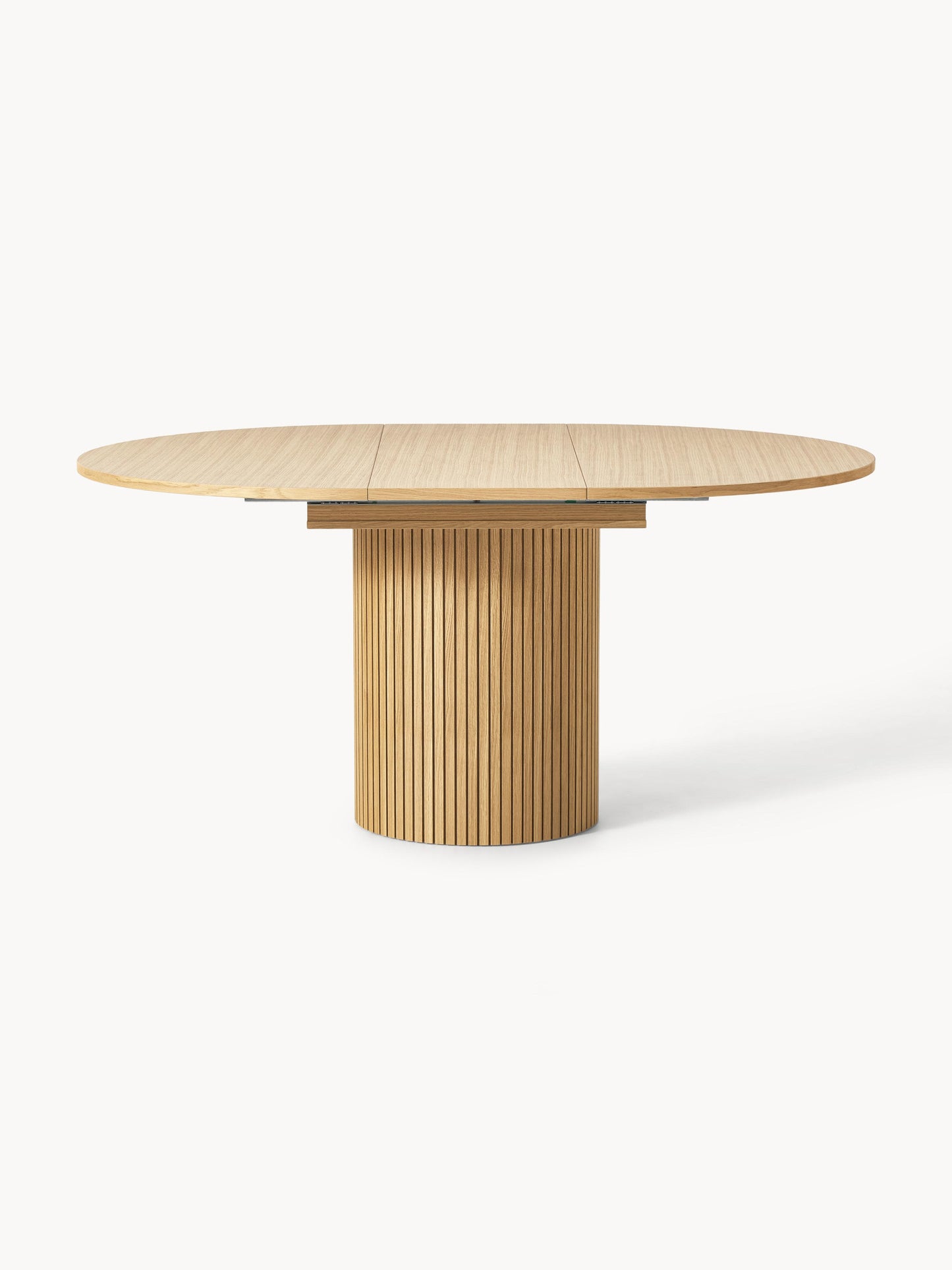 Filora Extendable Dining Table with Grooved Texture, 120 - 160 x 75 cm