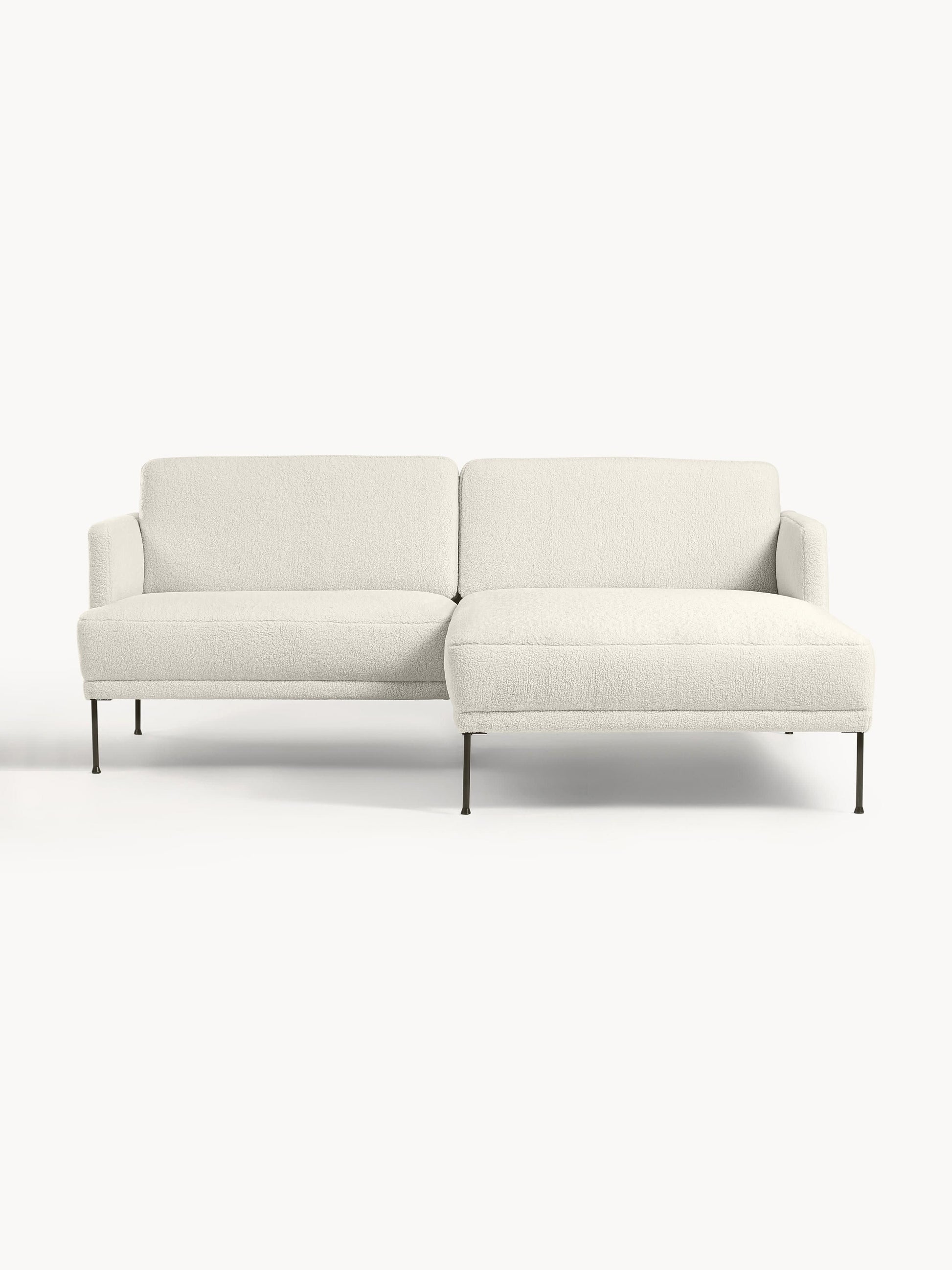 Fluenta Small Corner Sofa in Teddy Fabric