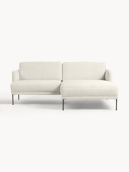 Fluenta Small Corner Sofa in Teddy Fabric