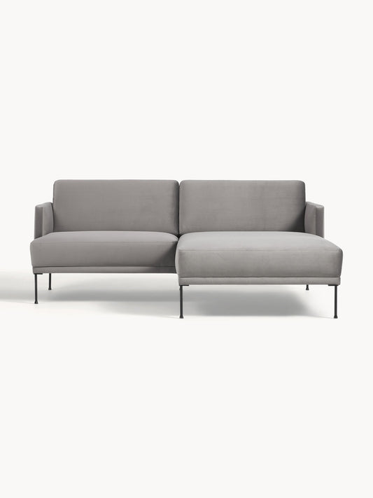 Fluenta Small Velvet Corner Sofa