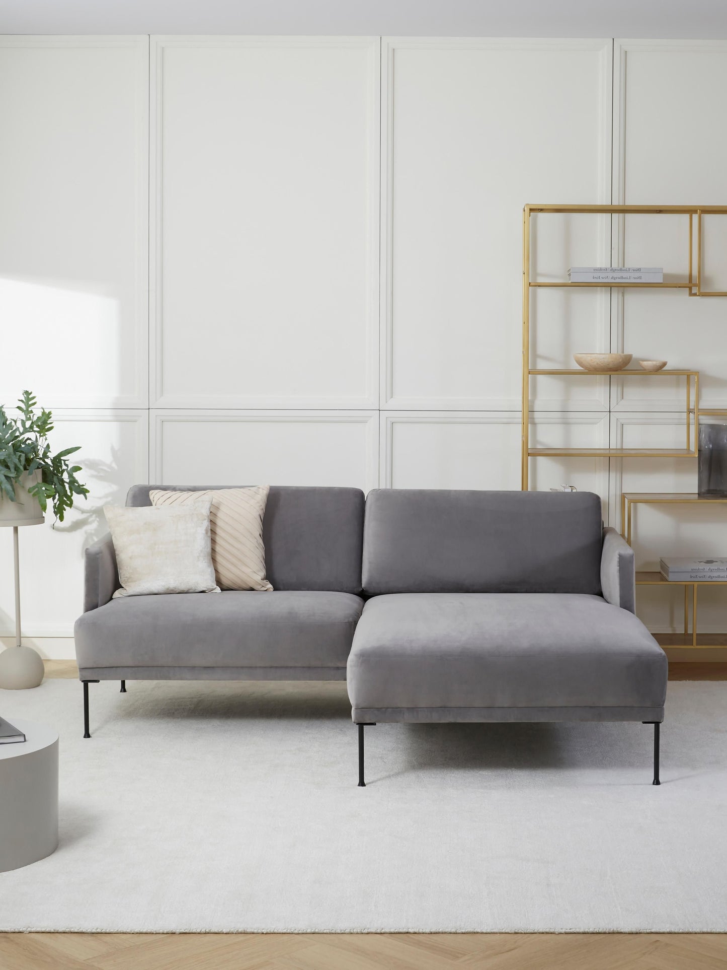 Fluenta Small Velvet Corner Sofa