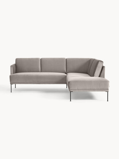 Fluenta Velvet Corner Sofa