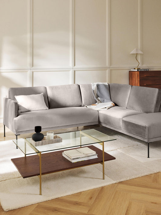 Fluenta Velvet Corner Sofa