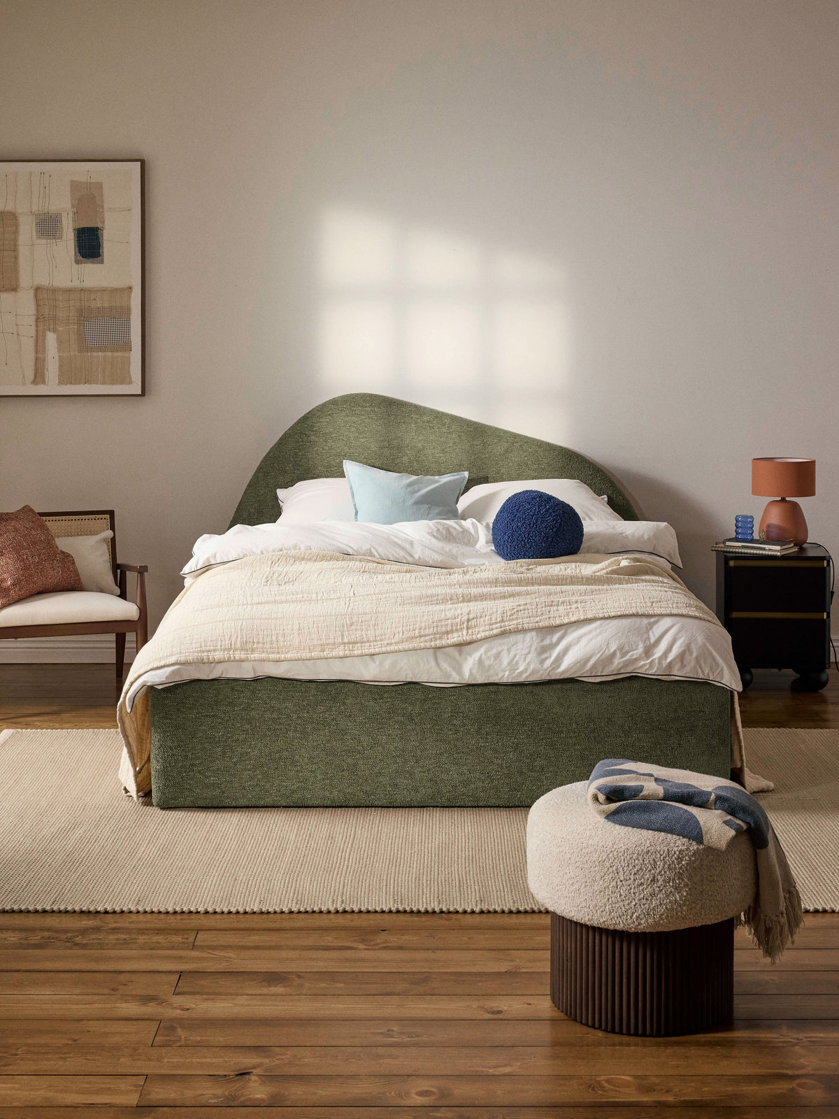 Garin Bouclé Upholstered Bed