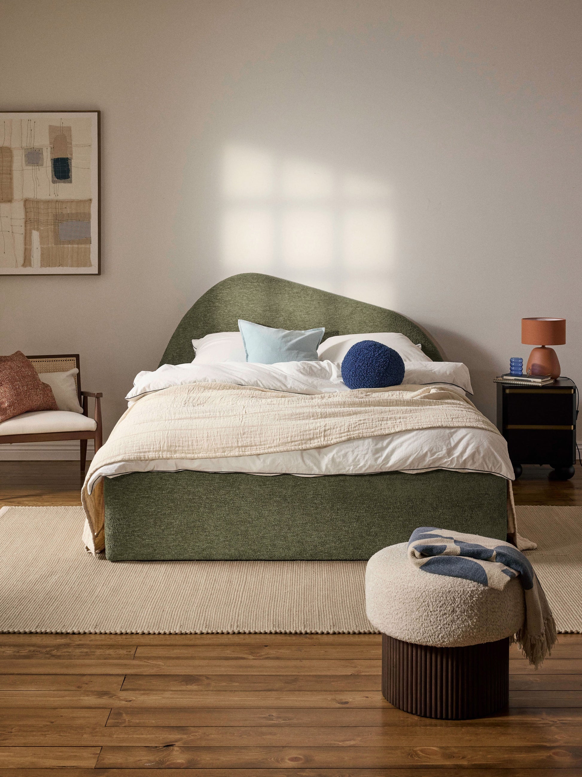 Garin Bouclé Upholstered Bed