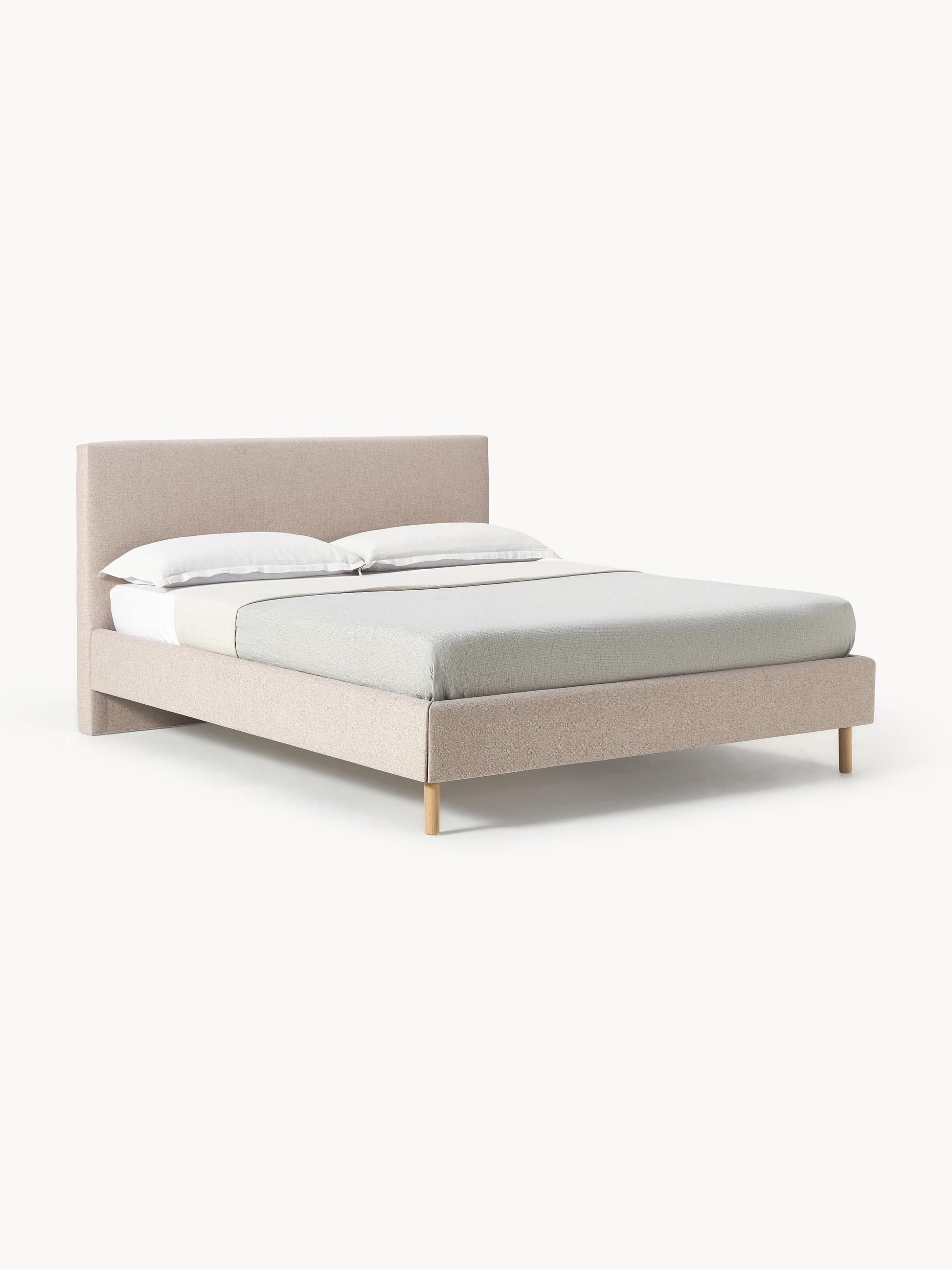 Giulina Upholstered Bed with Wooden Feet