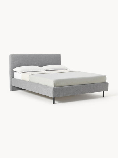 Giulina Upholstered Bed with Wooden Feet