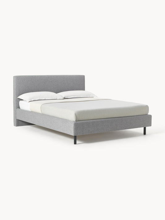 Giulina Upholstered Bed with Wooden Feet