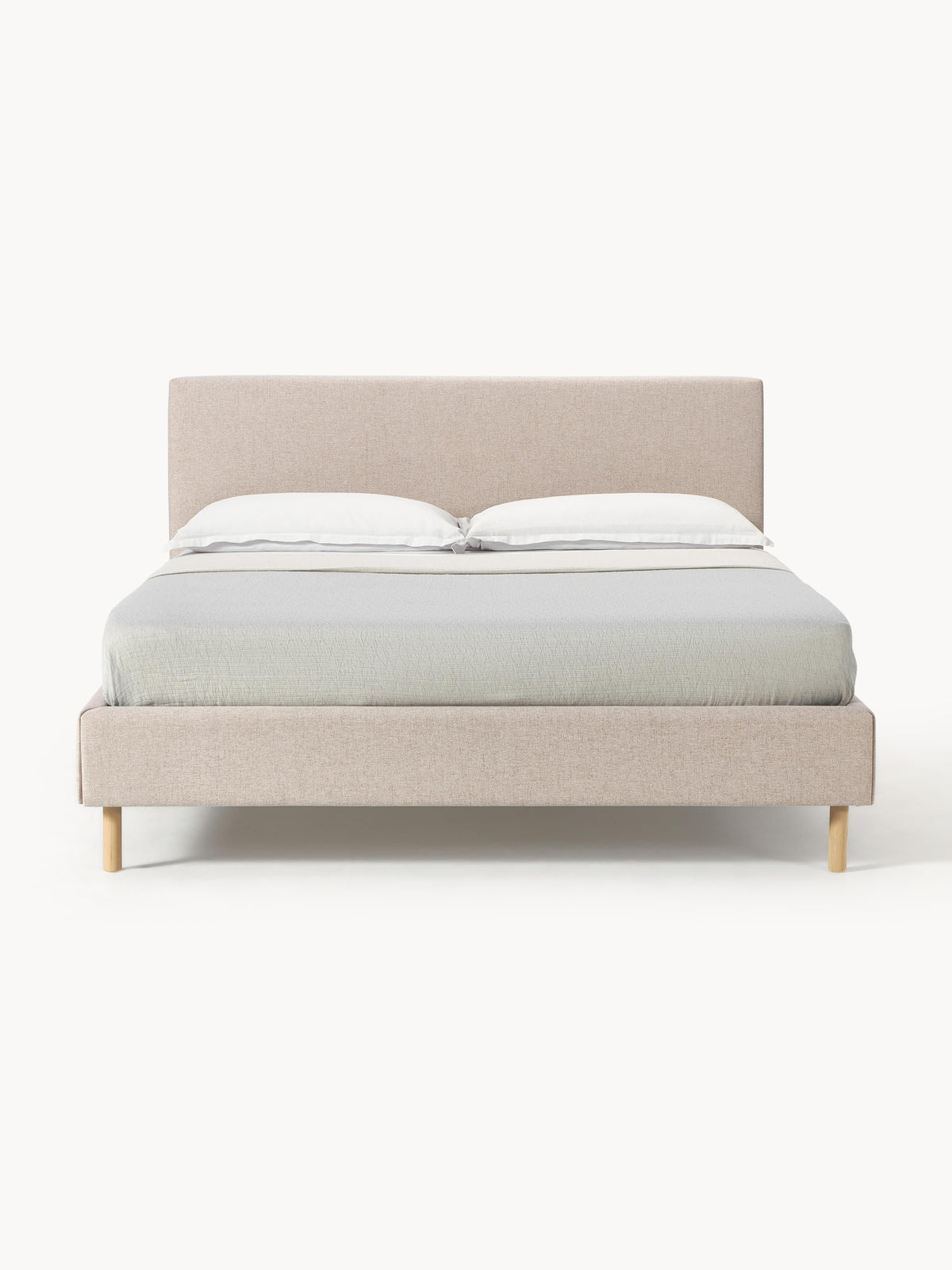 Giulina Upholstered Bed with Wooden Feet