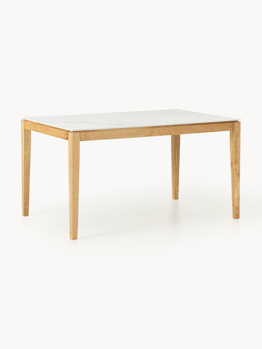 Jaxon Dining Table with Marble-Look Tabletop, in Various Sizes