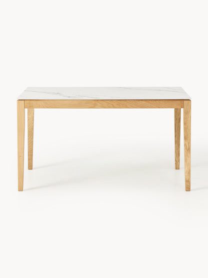 Jaxon Dining Table with Marble-Look Tabletop, in Various Sizes