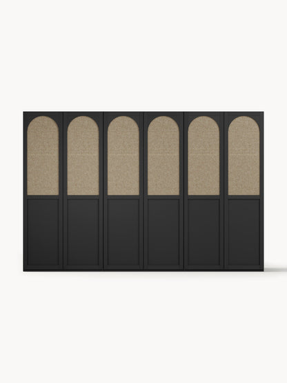 Jeanna Modular Hinged-Door Wardrobe, 300 cm Wide, in Various Sizes