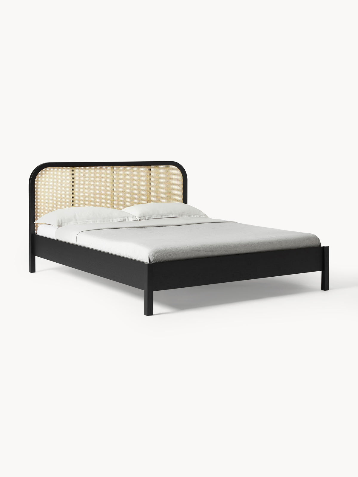 Jonas Wooden Bed with Vienna Cane Headboard