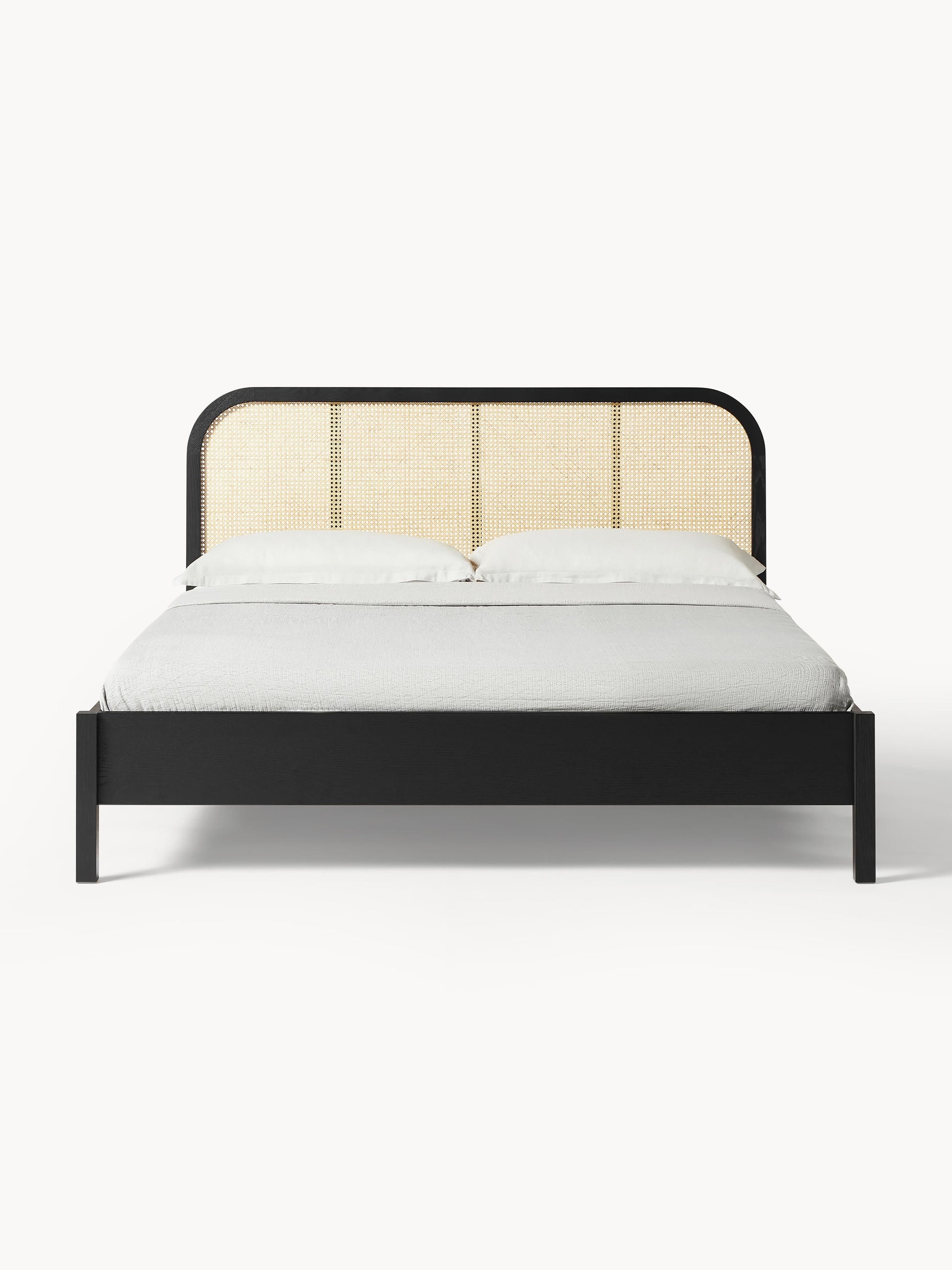 Jonas Wooden Bed with Vienna Cane Headboard