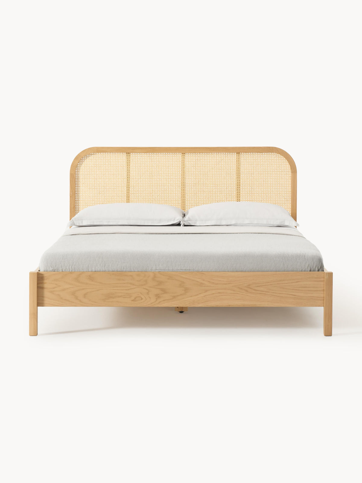 Jonas Wooden Bed with Vienna Cane Headboard
