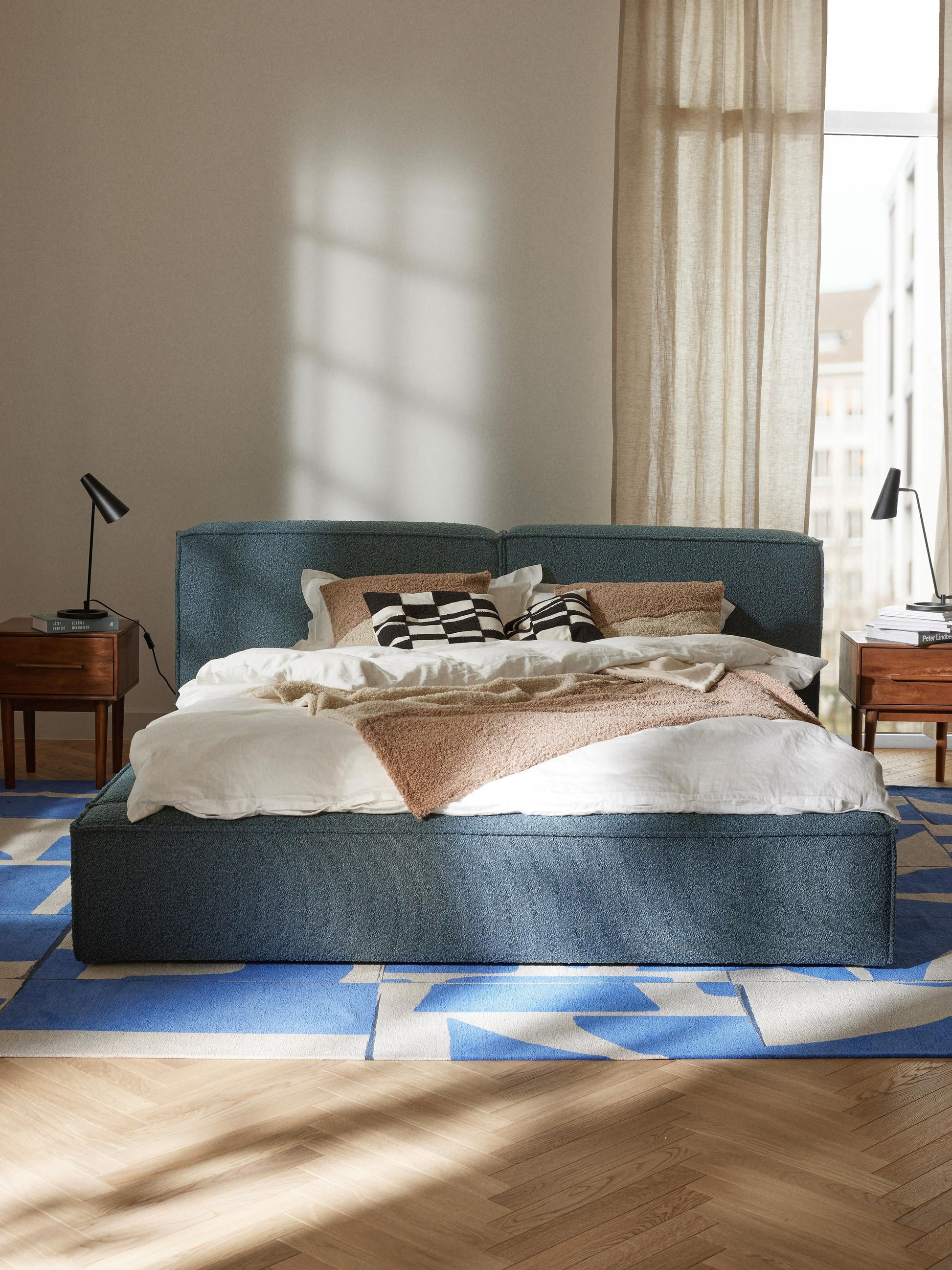Lennox Bouclé Upholstered Bed