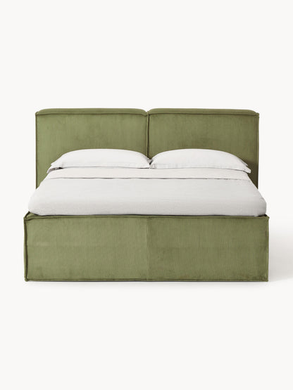 Lennox Corduroy Box Spring Bed