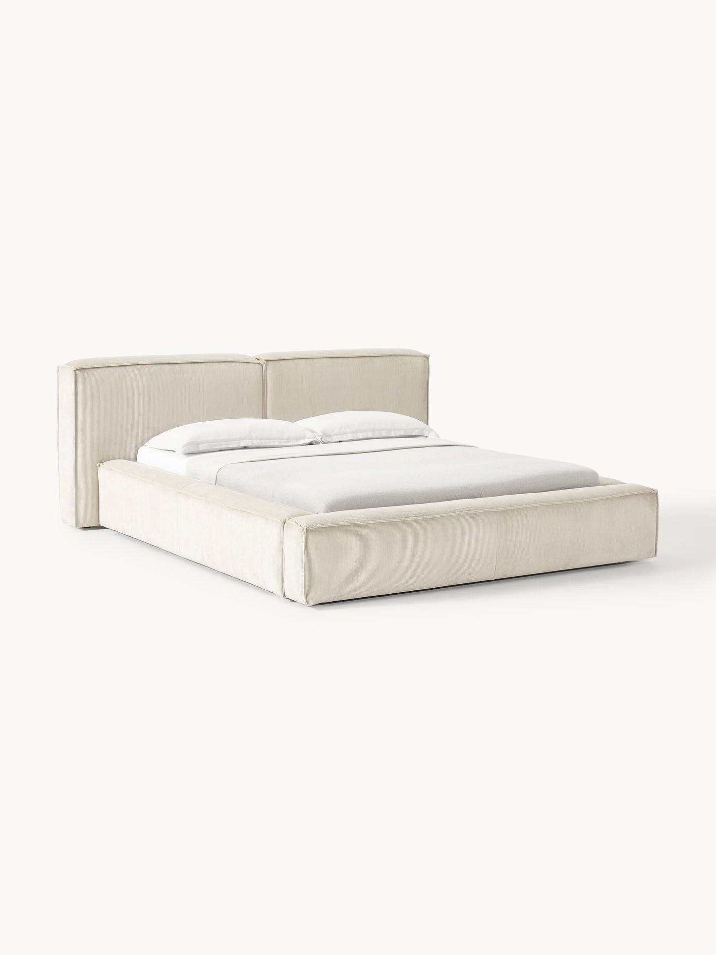 Lennox Corduroy Upholstered Bed with Storage