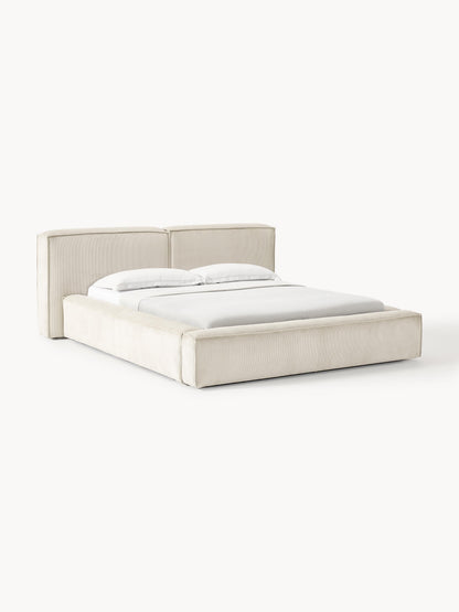 Lennox Corduroy Upholstered Bed with Storage