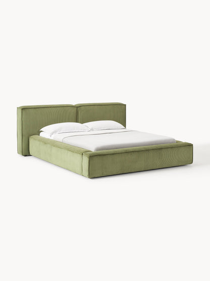 Lennox Corduroy Upholstered Bed with Storage