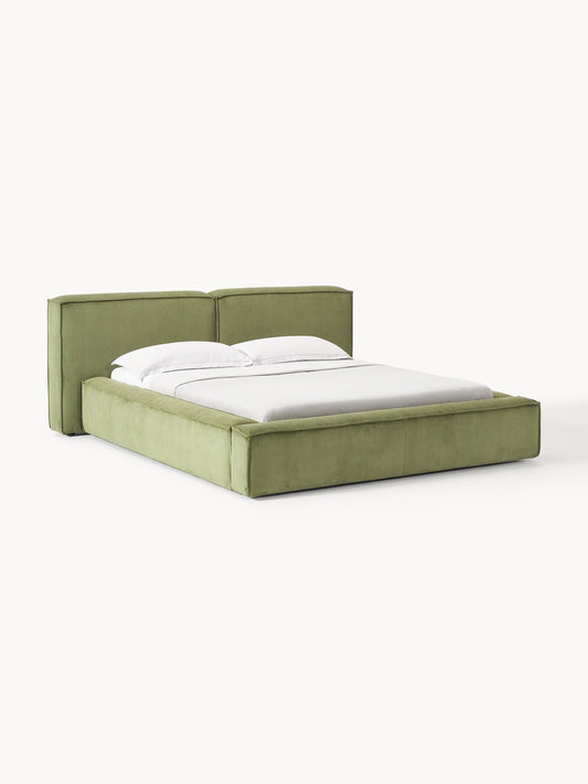 Lennox Corduroy Upholstered Bed with Storage