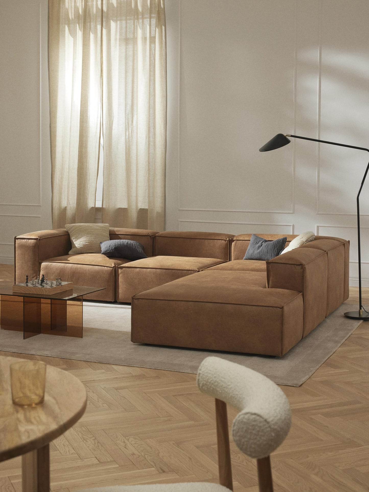 Lennox Leather Ottoman Module