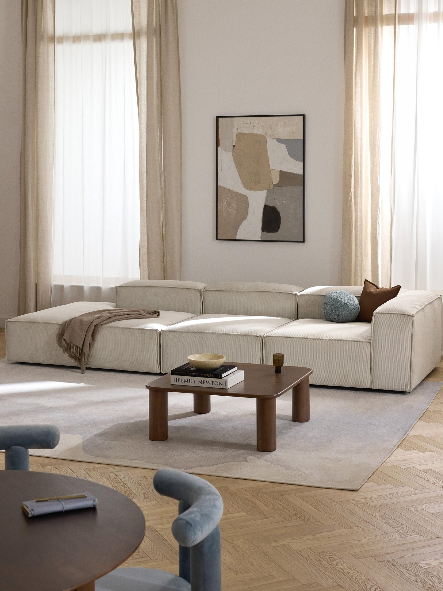 Lennox Modular XL Ottoman in Corduroy