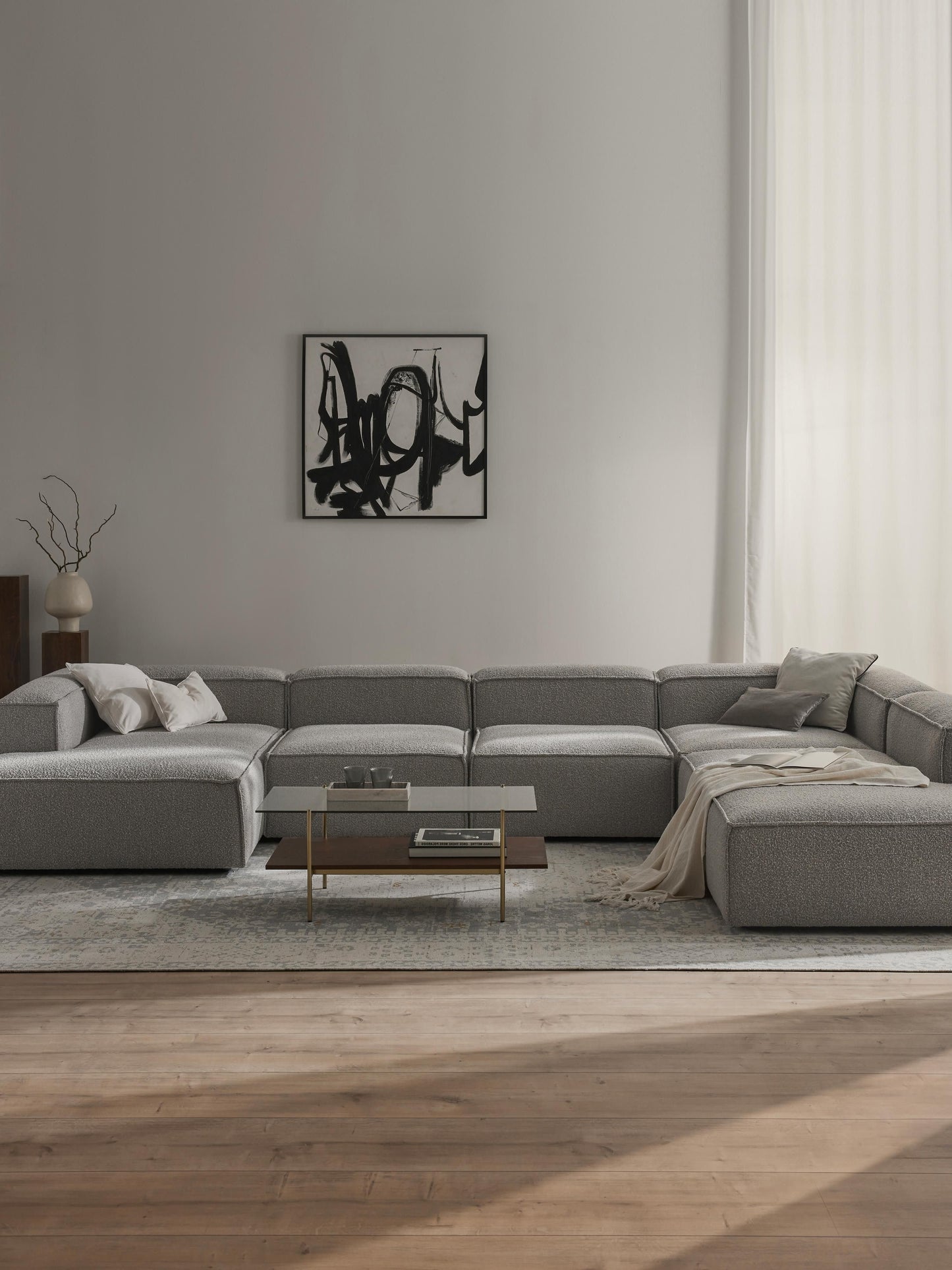 Lennox Modular XL Sofa in Bouclé