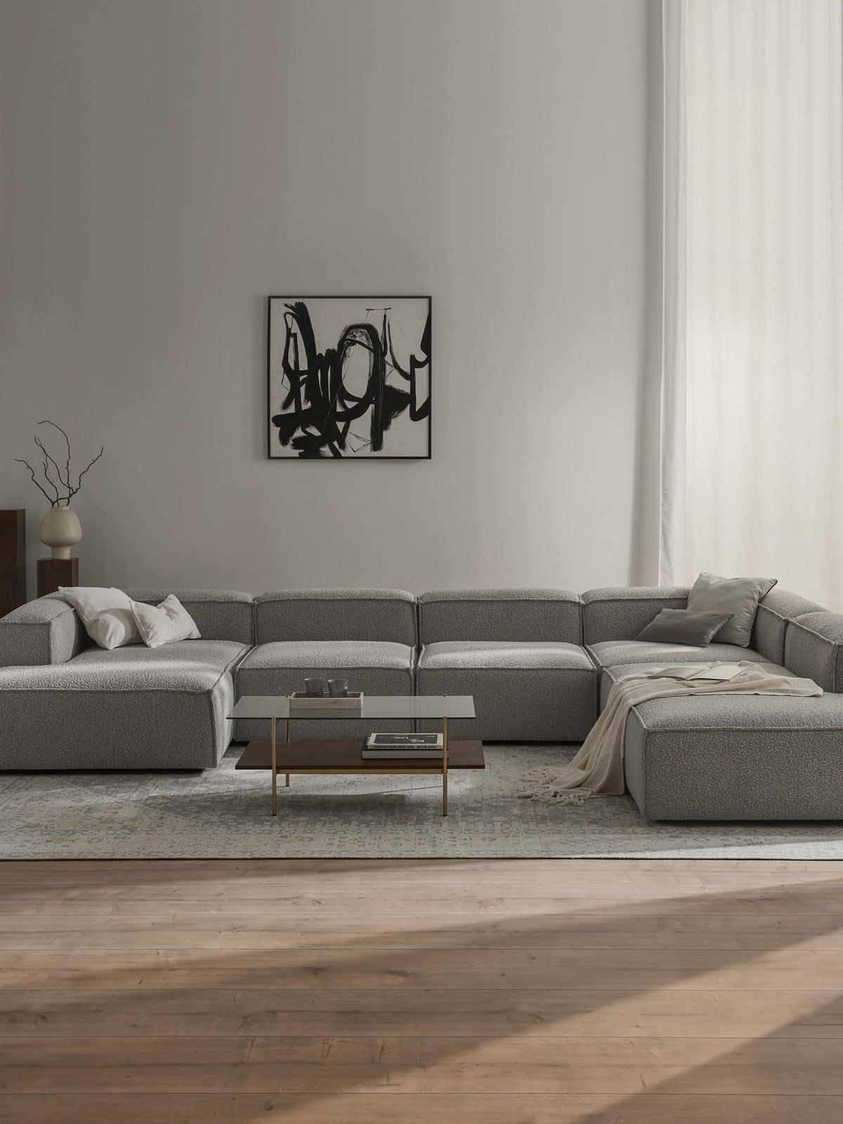 Lennox Modular XL Sofa in Bouclé