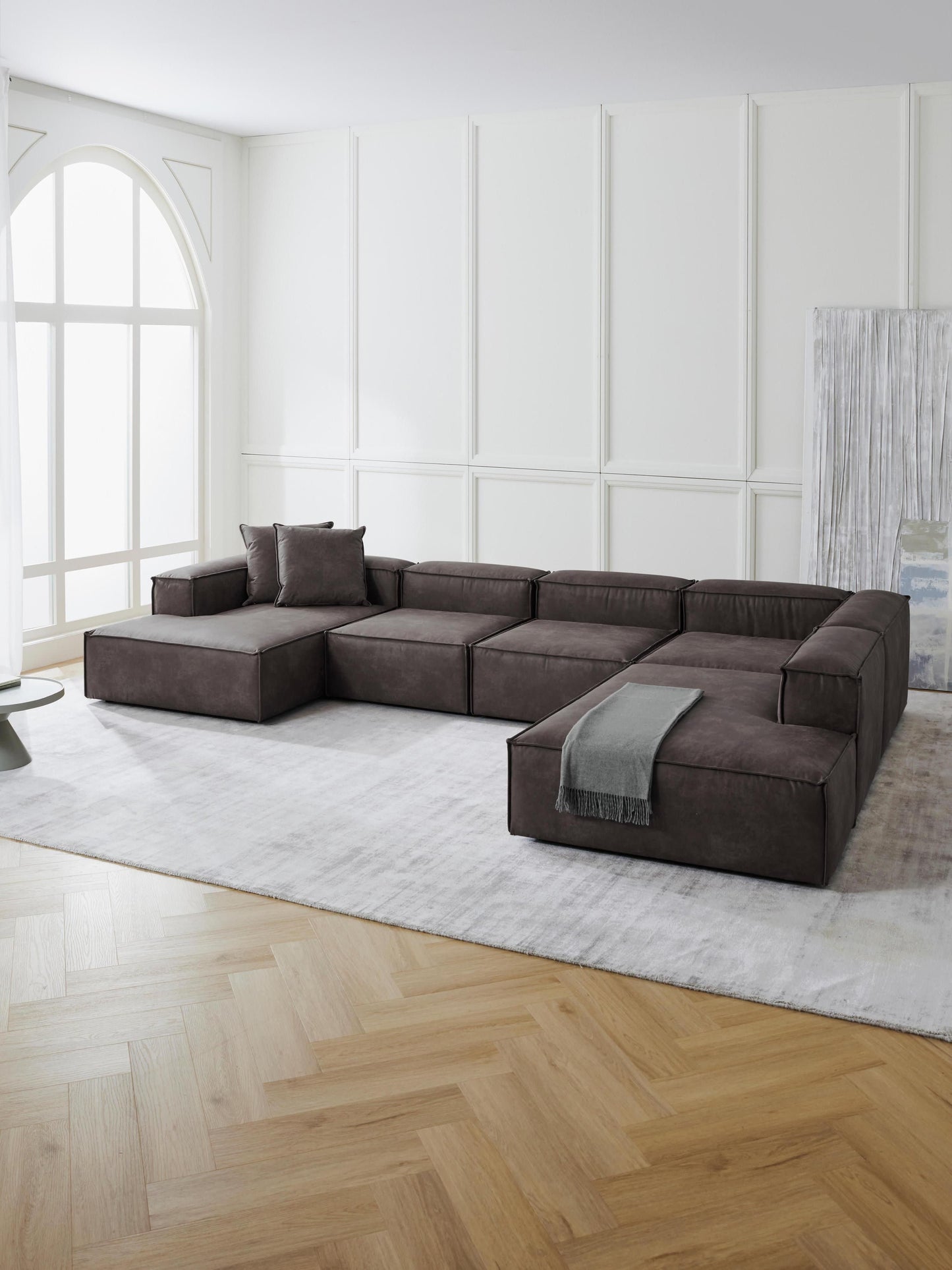 Lennox Modular XL Sofa in Leather