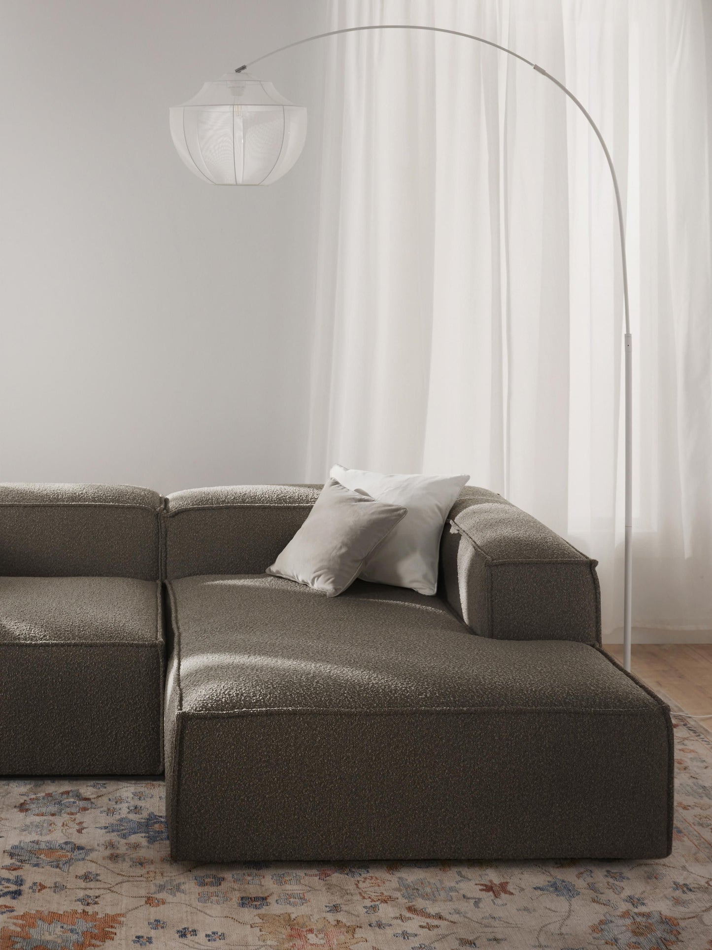 Lennox Ottoman Corner Module in Bouclé