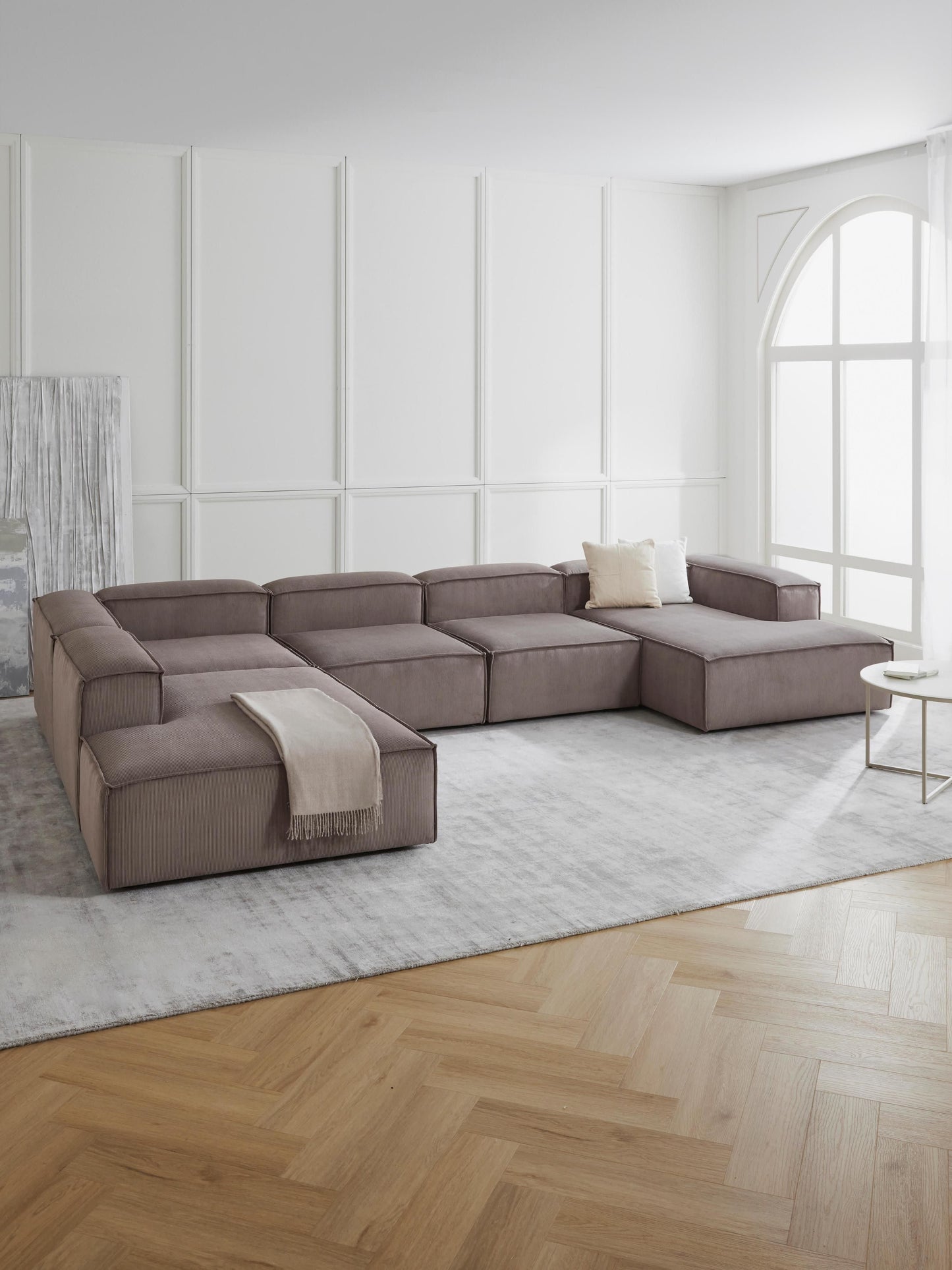 Lennox Ottoman Corner Module in Corduroy