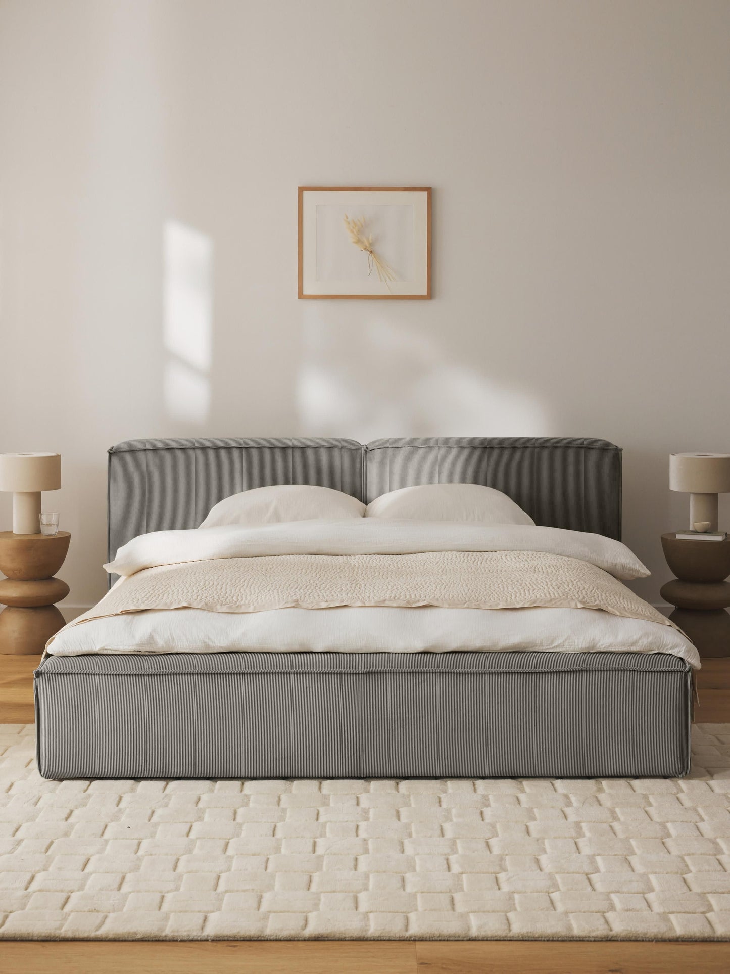 Lennox Upholstered Bed in Corduroy