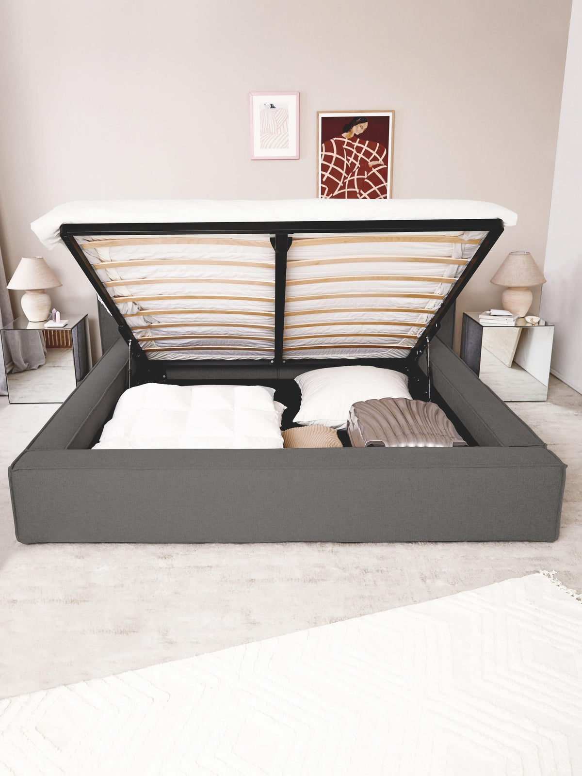 Lennox Upholstered Bed with Storage