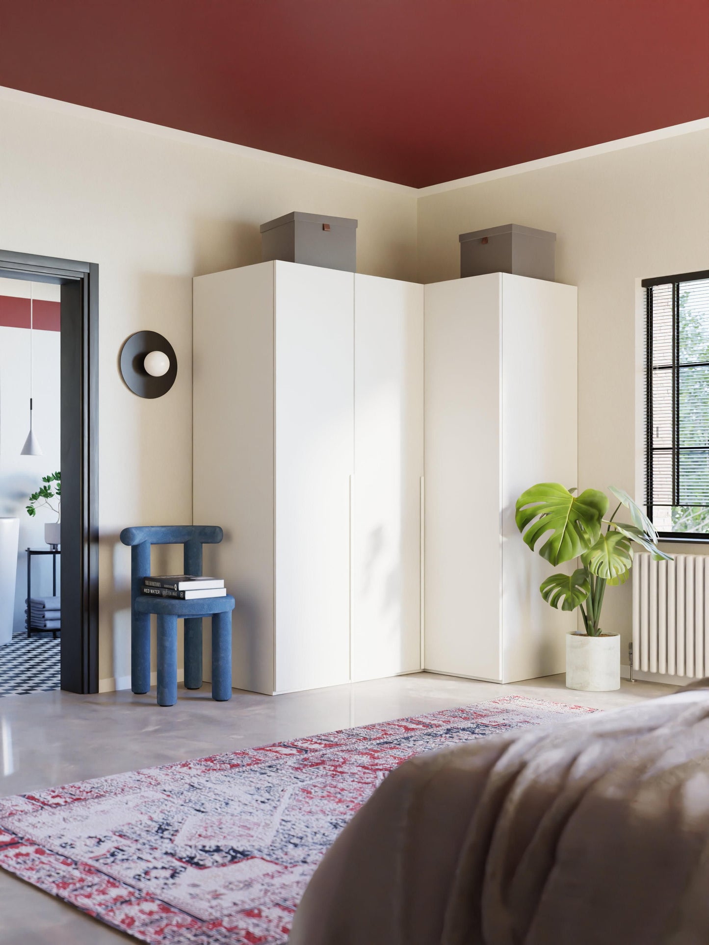 Leona Modular Corner Wardrobe, 165 cm Wide, in Various Sizes
