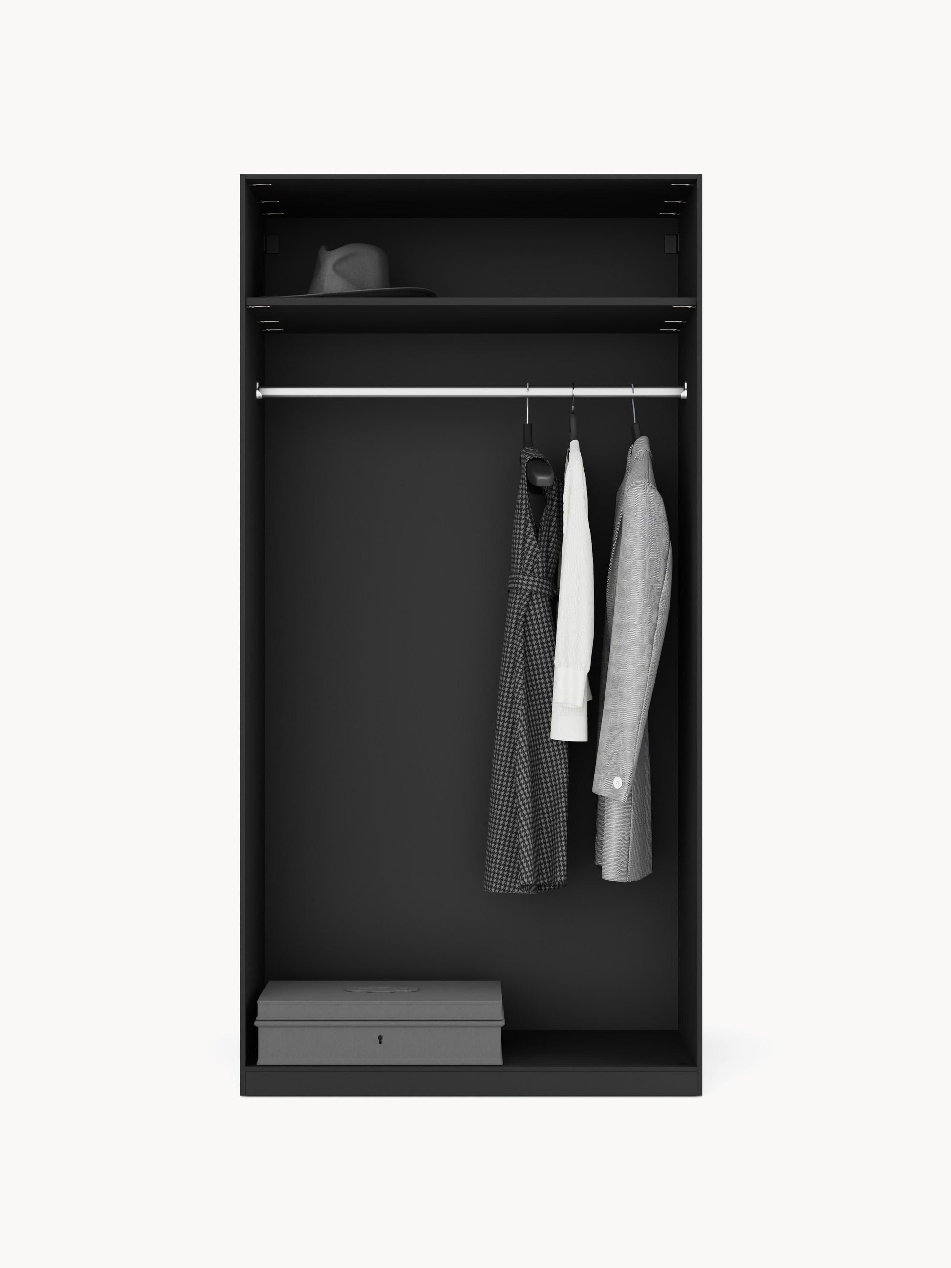 Leona Modular Hinged-Door Wardrobe, 100 cm Wide, in Various Sizes