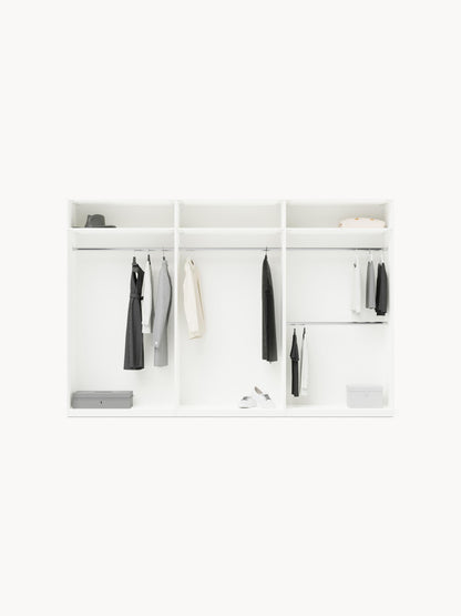 Leona Modular Hinged-Door Wardrobe, 300 cm Wide, in Various Sizes