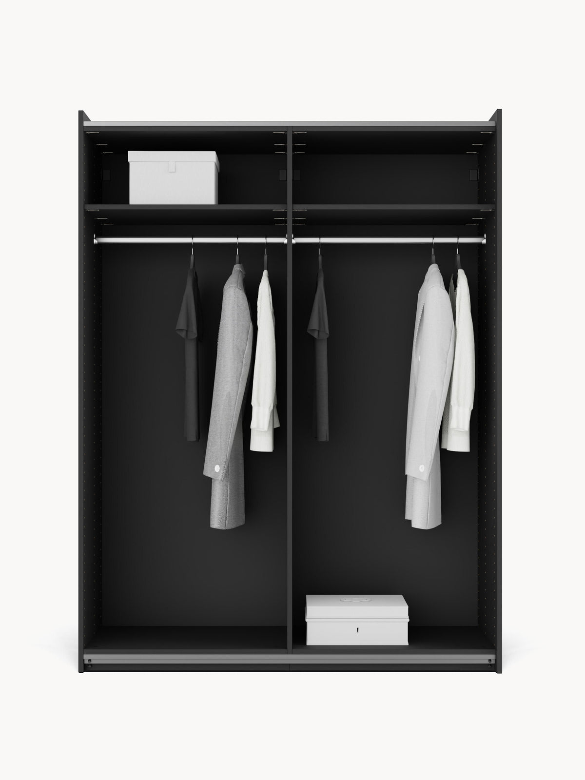 Leona Modular Sliding-Door Wardrobe, 150 cm Wide, in Various Sizes
