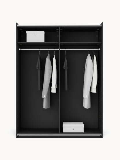 Leona Modular Sliding-Door Wardrobe, 150 cm Wide, in Various Sizes