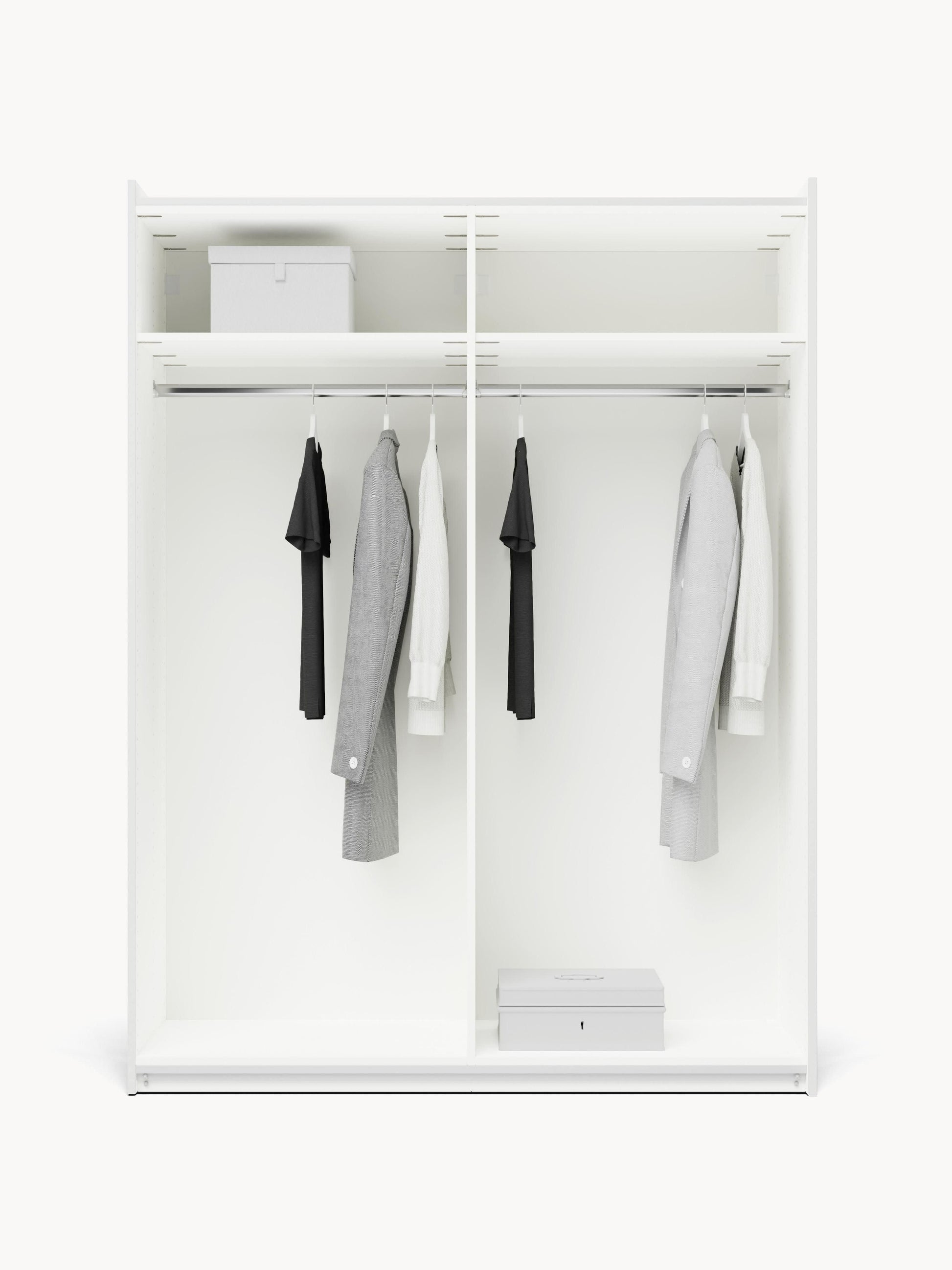 Leona Modular Sliding-Door Wardrobe, 150 cm Wide, in Various Sizes