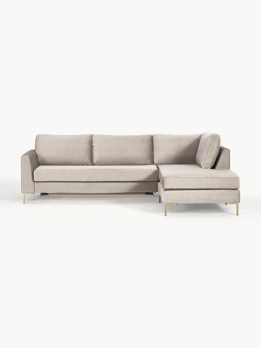 Lunia Velvet Sofa Bed with Mattress, 3-Seater