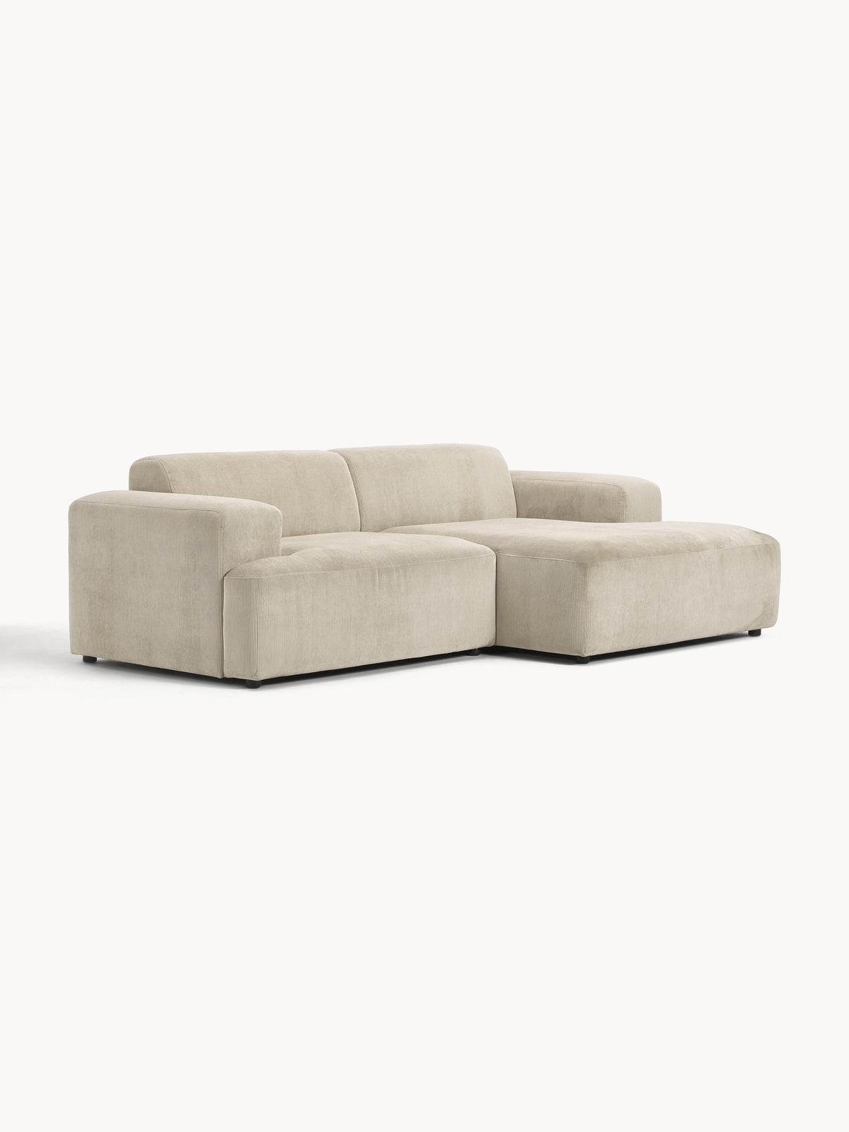 Melvie Corduroy Corner Sofa (3-Seater)