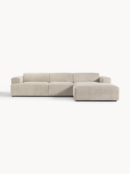 Melvie Corduroy Corner Sofa (4-Seater)