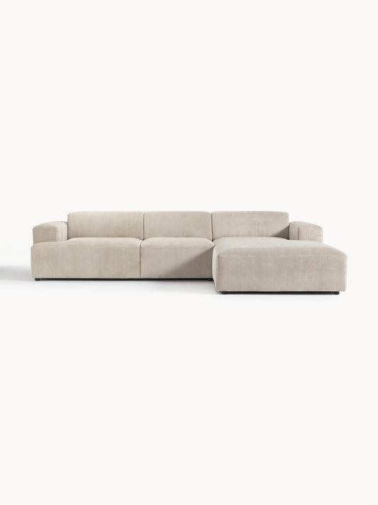 Melvie Corduroy Corner Sofa (4-Seater)