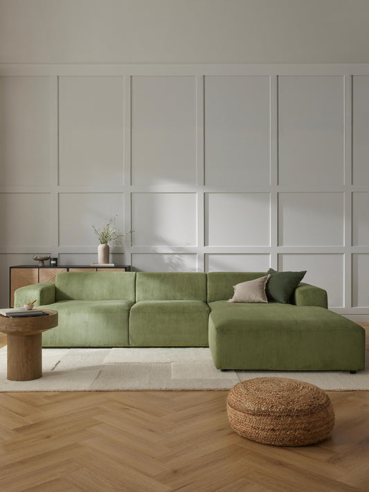 Melvie Corduroy Corner Sofa (4-Seater)