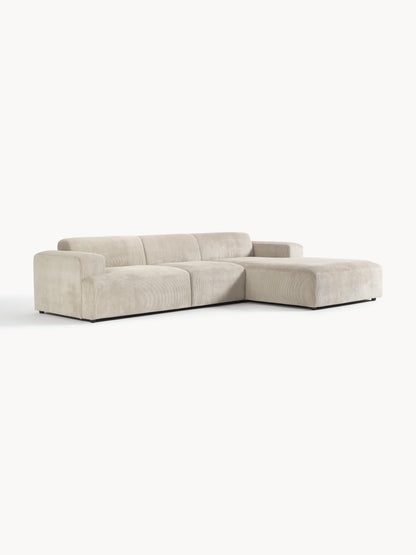 Melvie Corduroy Corner Sofa (4-Seater)