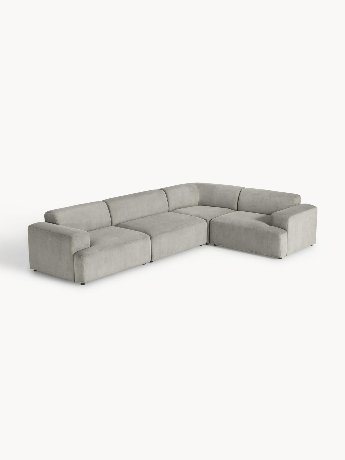 Melvie Large Corduroy Corner Sofa (4-Seater)