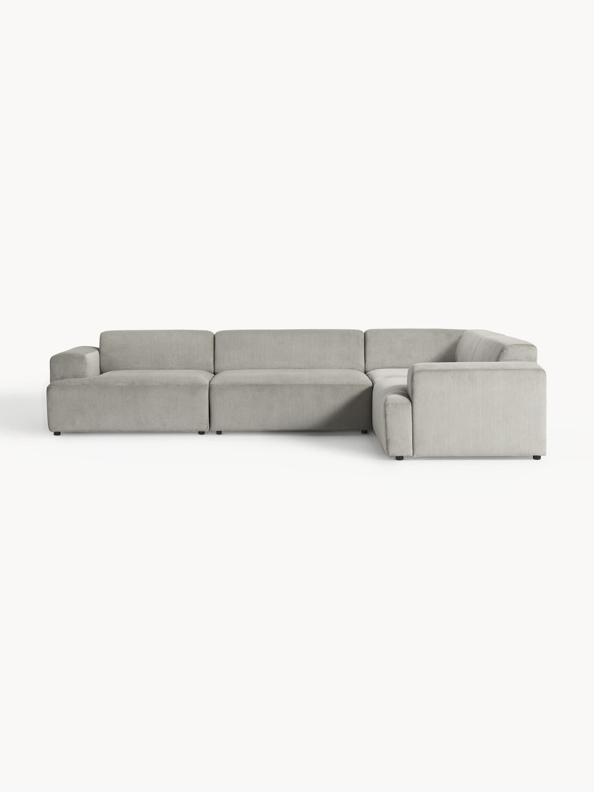 Melvie Large Corduroy Corner Sofa (4-Seater)